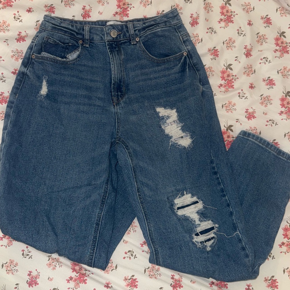 Vanilla Star High Rise Distressed Blue Jeans